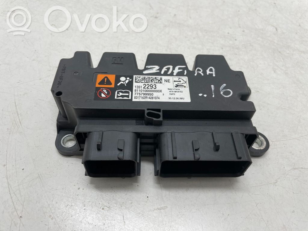 Opel Zafira C Airbag control unit/module 