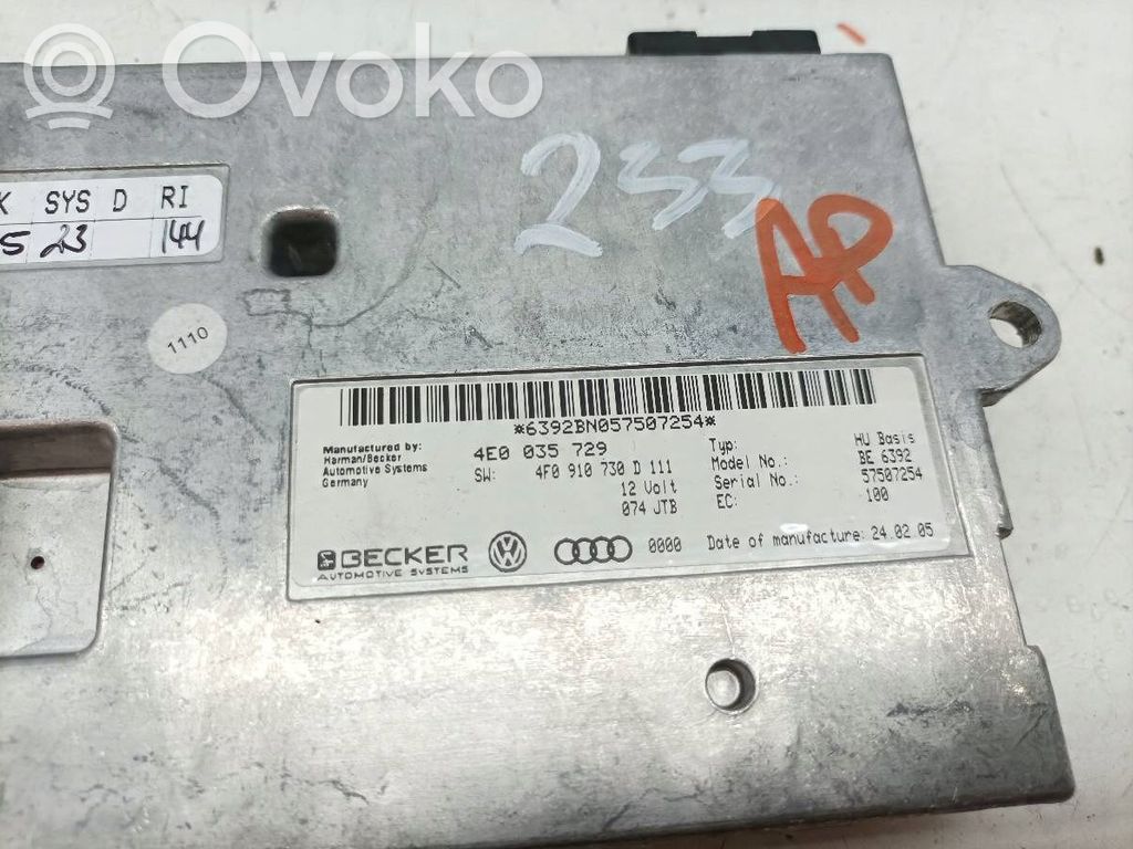 Audi A6 S6 C6 4F Other control units/modules 