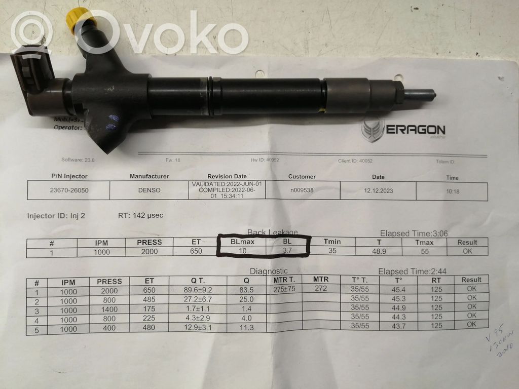 Toyota Verso Inyector de combustible 