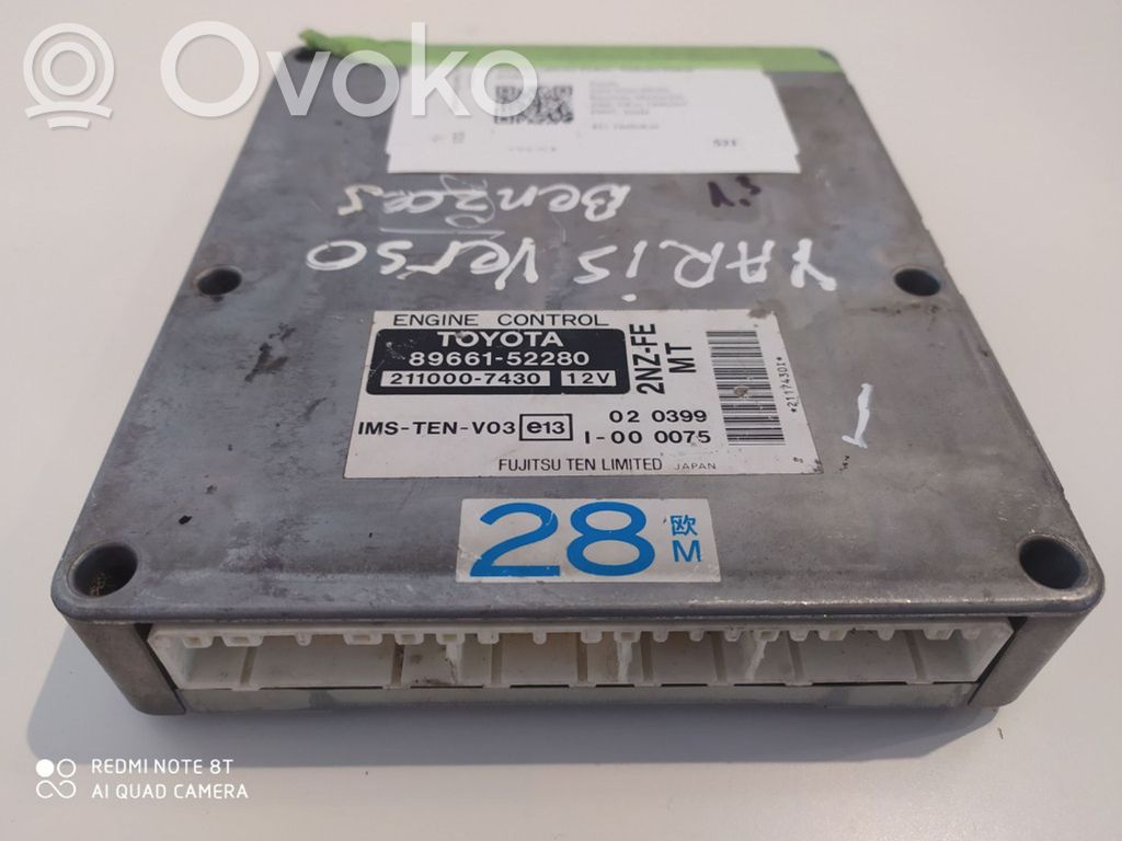 Toyota Yaris Verso Engine control unit/module 