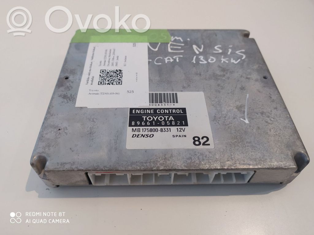 Toyota Avensis T250 Calculateur moteur ECU 
