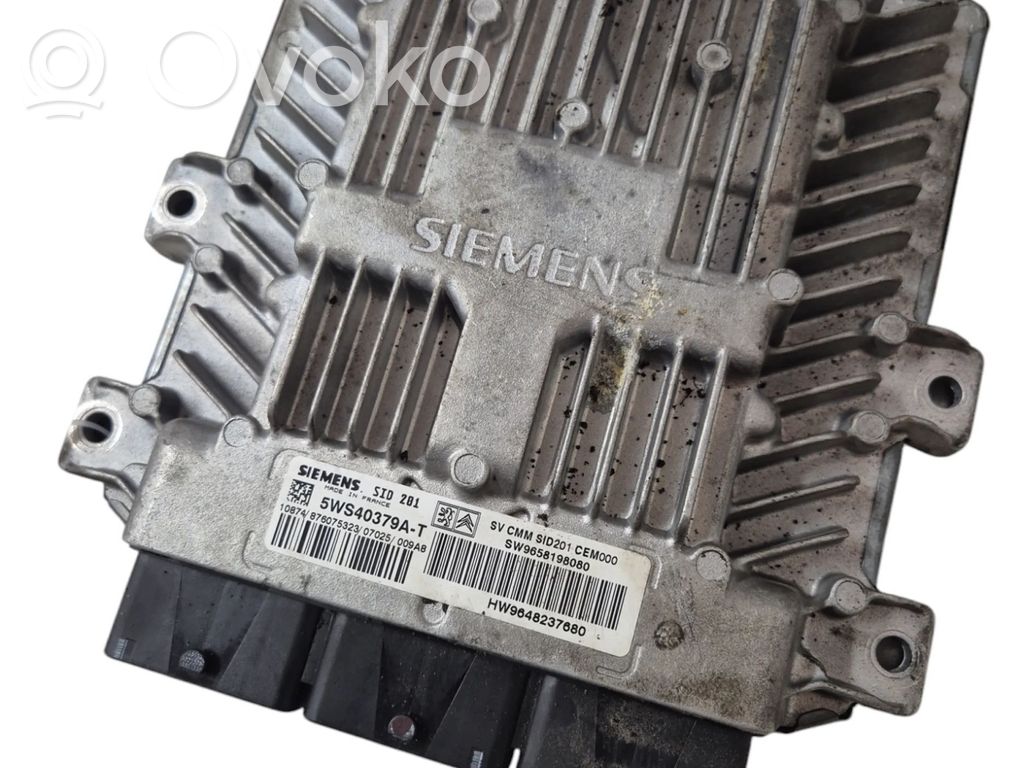 Engine control unit/module   9648237680,9658198080,5WS40379AT,SID201