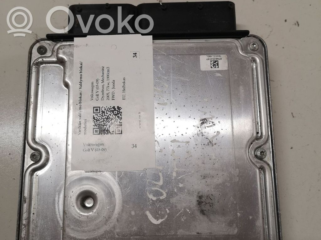 Volkswagen Golf V Engine control unit/module 