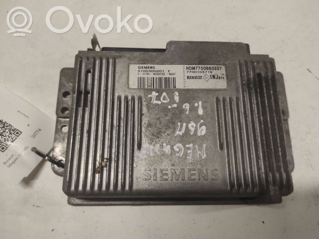 Engine control unit/module   S105300201F,HOM7700860337,7700103715