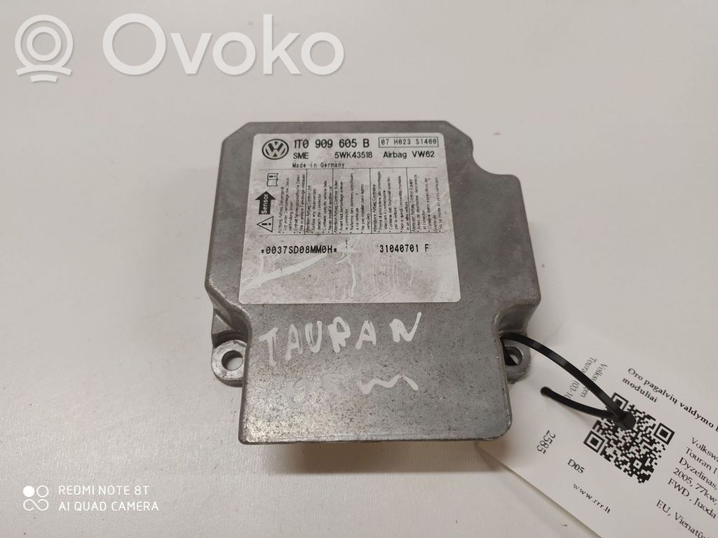 Volkswagen Touran I Centralina/modulo airbag 