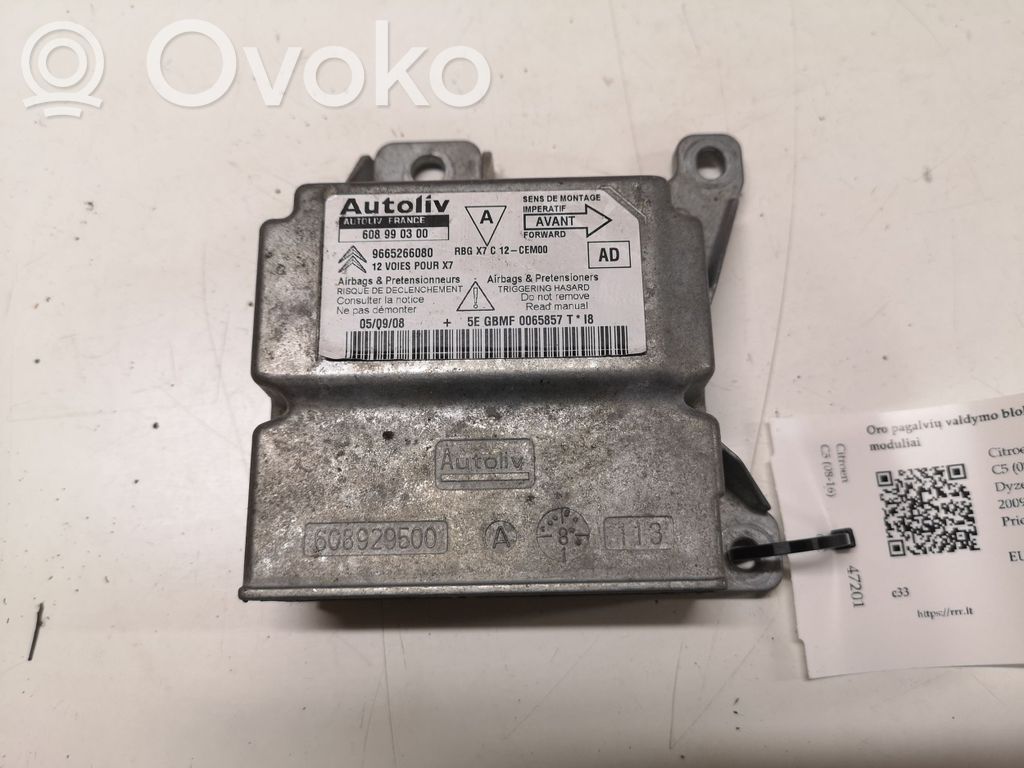 Citroen C5 Airbag control unit/module 