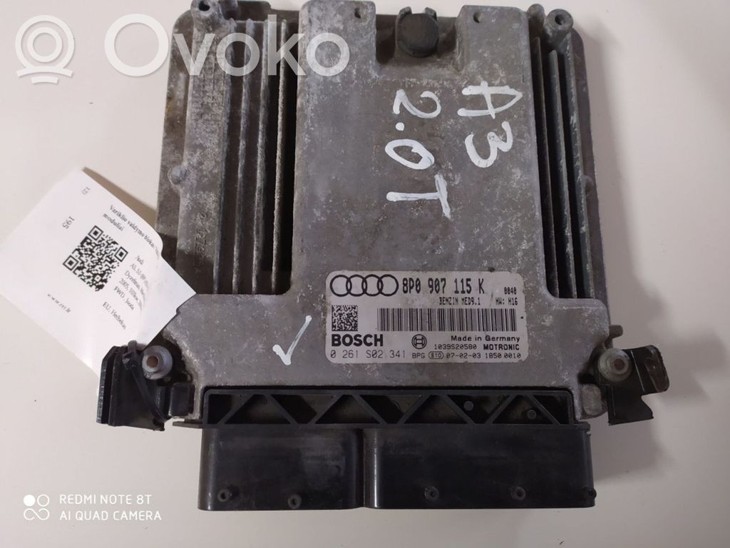 Audi A3 S3 8P Engine control unit/module 