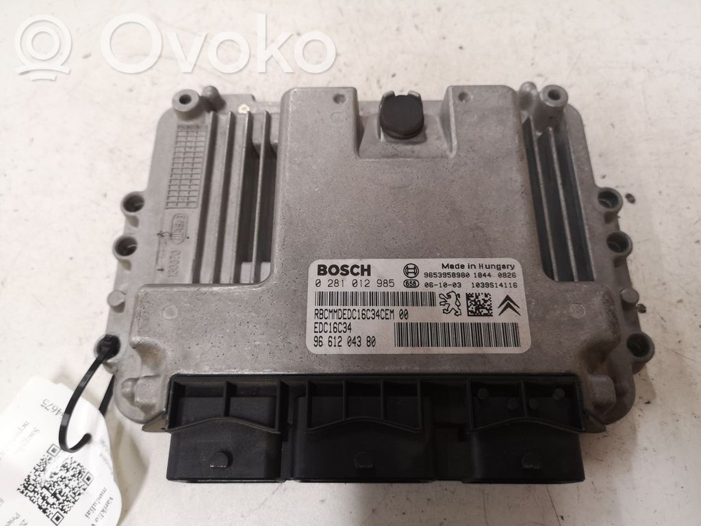 Peugeot 307 Engine control unit/module 