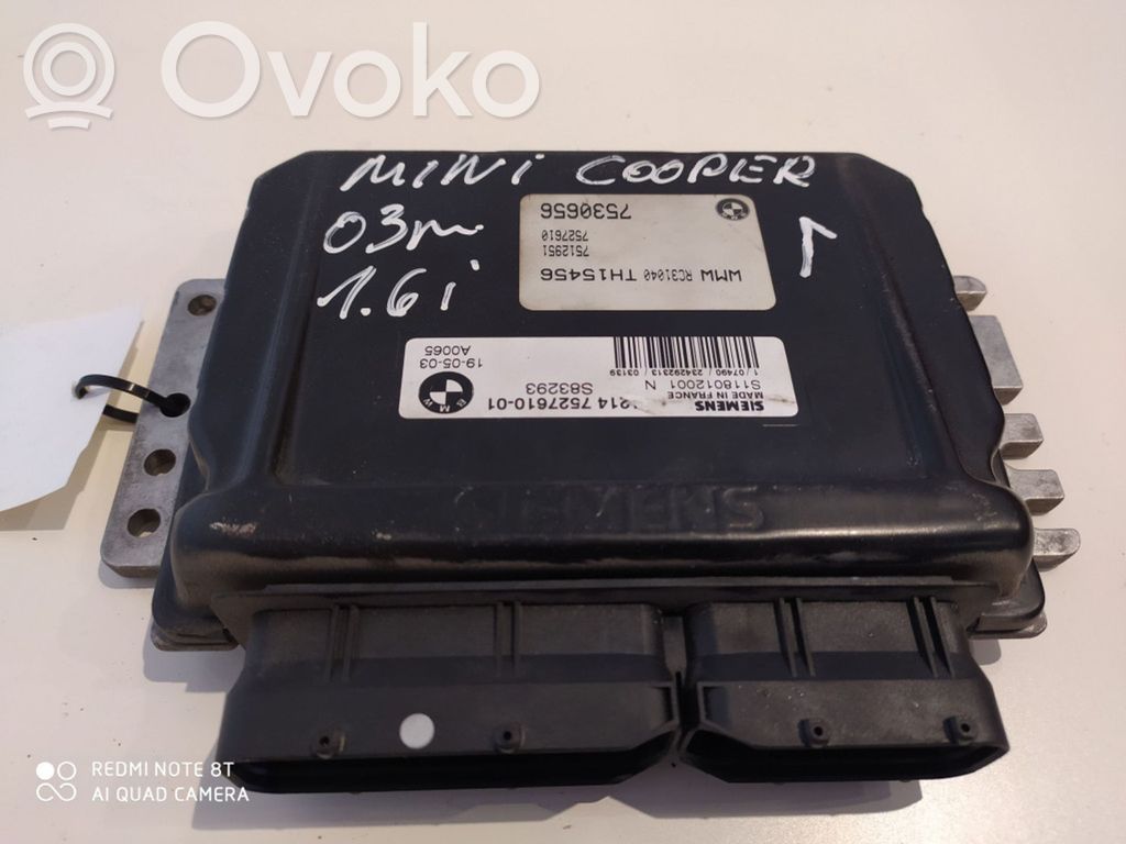 Mini One - Cooper R50 - 53 Calculateur moteur ECU 