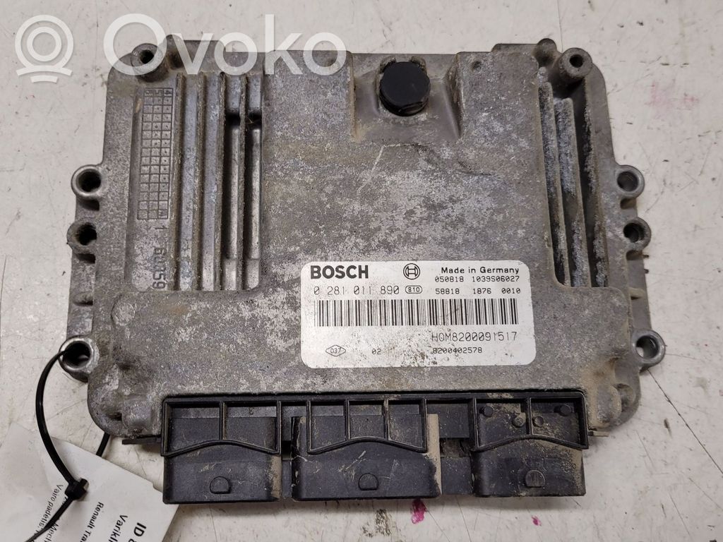 Engine control unit/module   0281011890,8200402578,H0M820091517