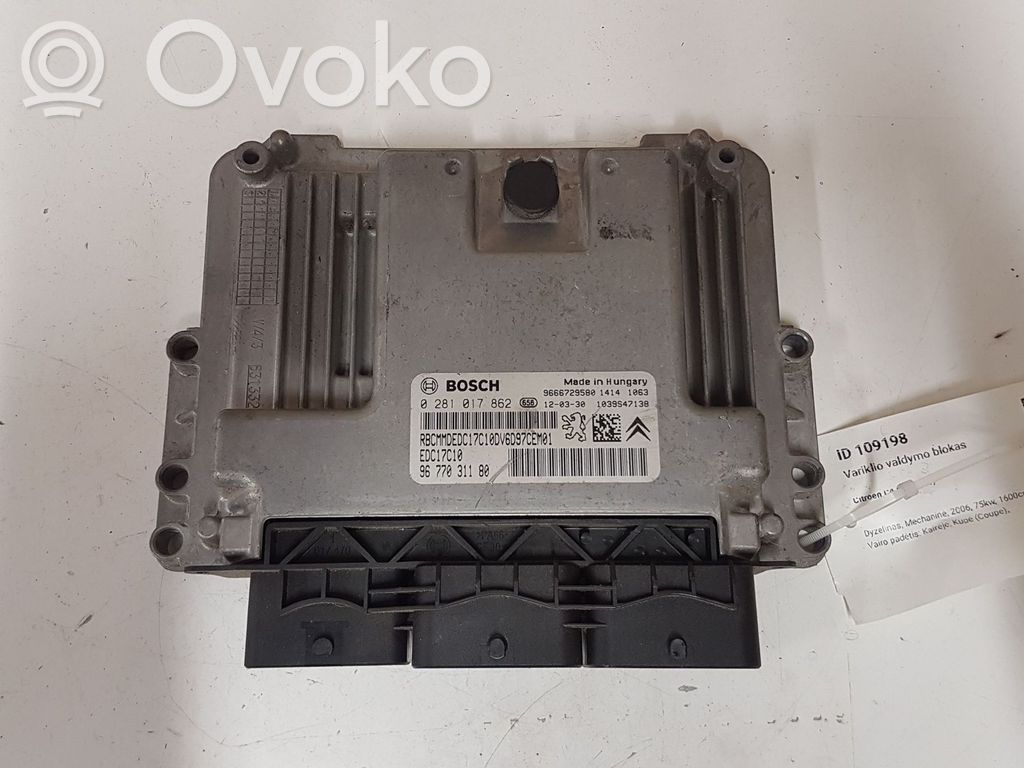 Citroen C4 I Engine control unit/module 