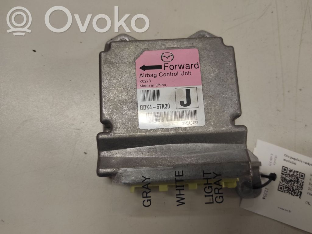 Mazda 6 Gaisa spilvenu vadības bloks 