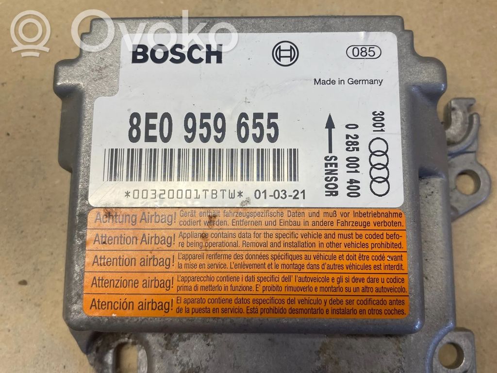 Audi A4 S4 B6 8E 8H Airbag control unit/module 