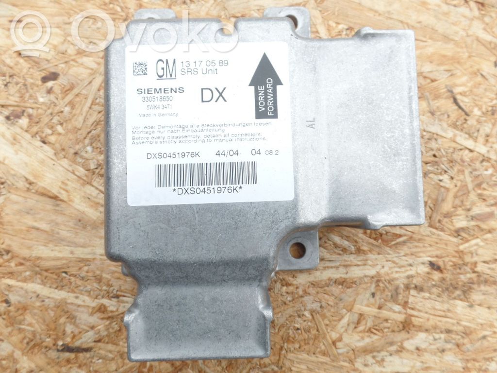 Opel Vectra C Airbag control unit/module 