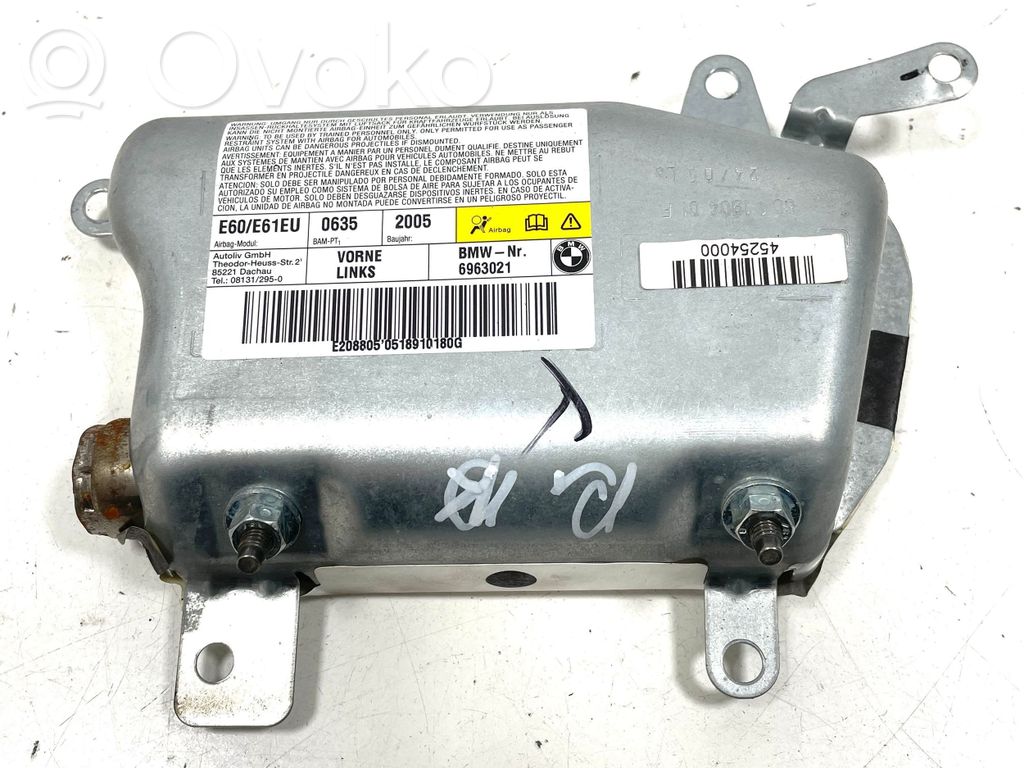 BMW 5 E60 E61 Priekšējo durvju drošības spilvens 