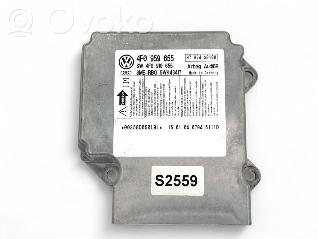 Audi A6 S6 C6 4F Airbag control unit/module 