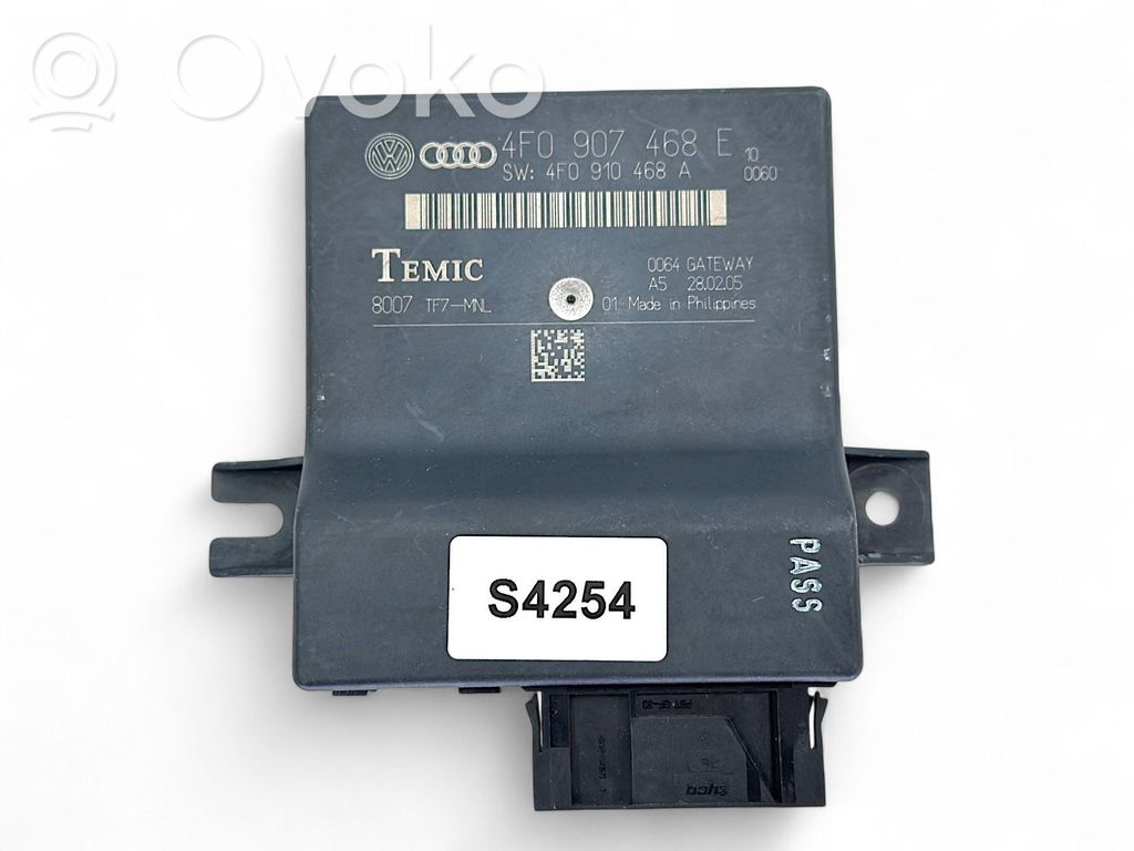 Audi A6 S6 C6 4F Gateway control module 