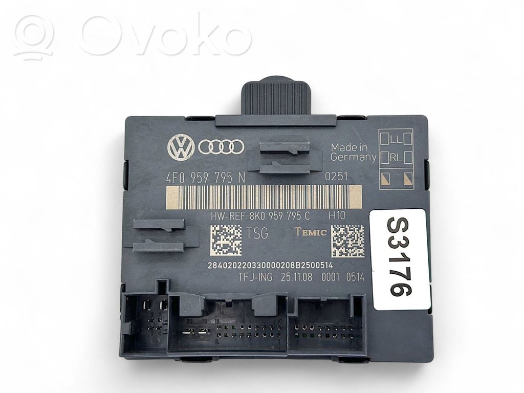 Audi A6 S6 C6 4F Door control unit/module 