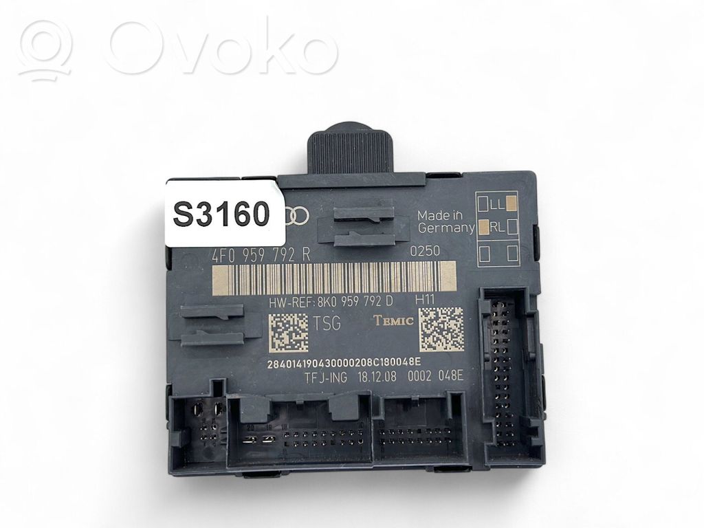 Audi A6 S6 C6 4F Door control unit/module 
