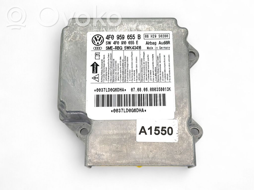 Audi A6 S6 C6 4F Unitate/modul de comandă airbaguri 
