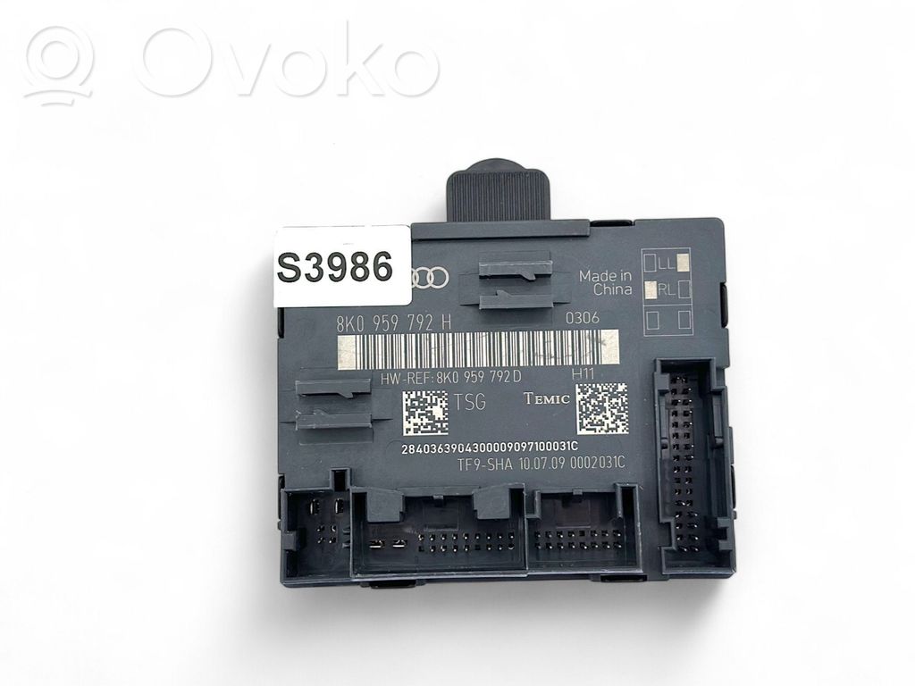 Audi A4 S4 B8 8K Door control unit/module 