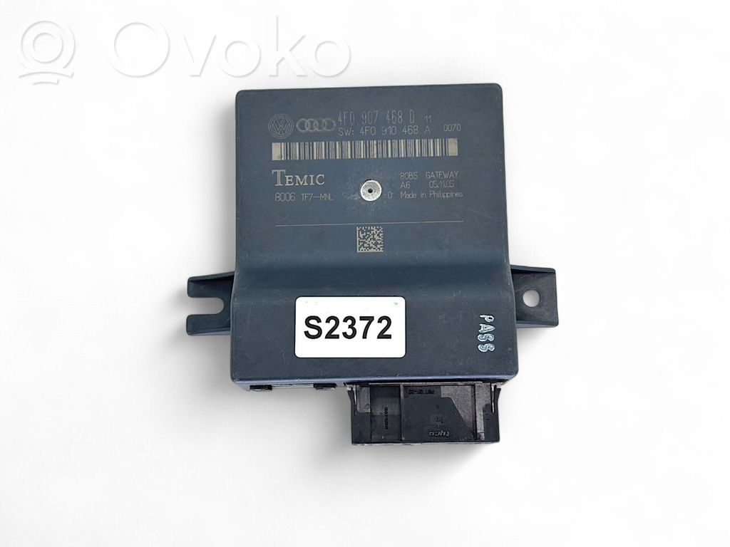 Audi A6 S6 C6 4F Modulo di controllo accesso 