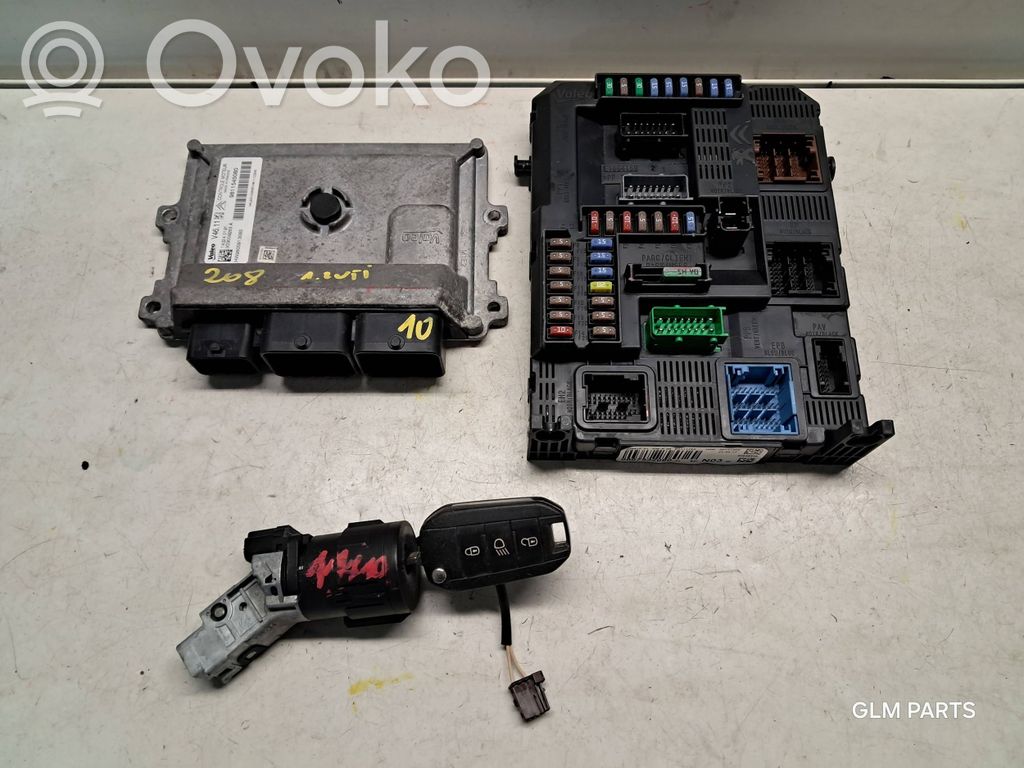Peugeot 208 I Engine ECU kit and lock set 