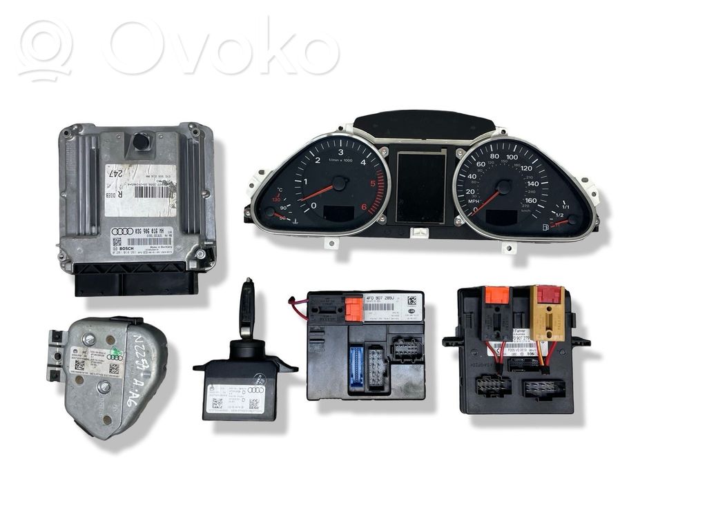 Audi A6 S6 C6 4F Engine ECU kit and lock set 