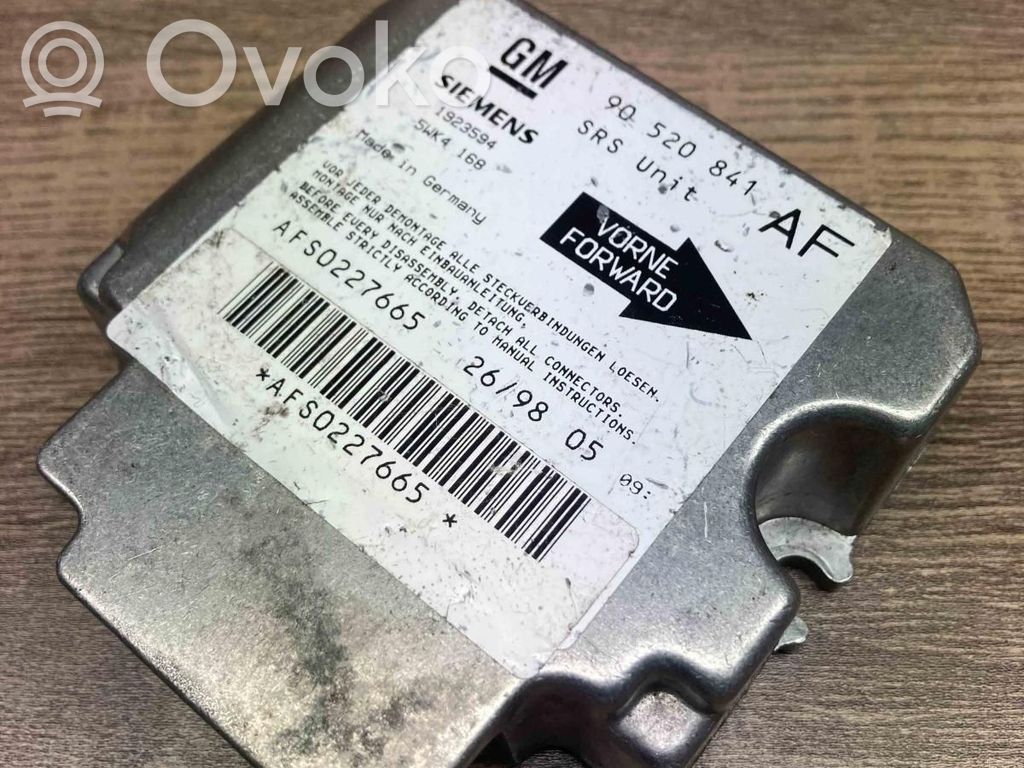 Opel Astra G Unitate/modul de comandă airbaguri 