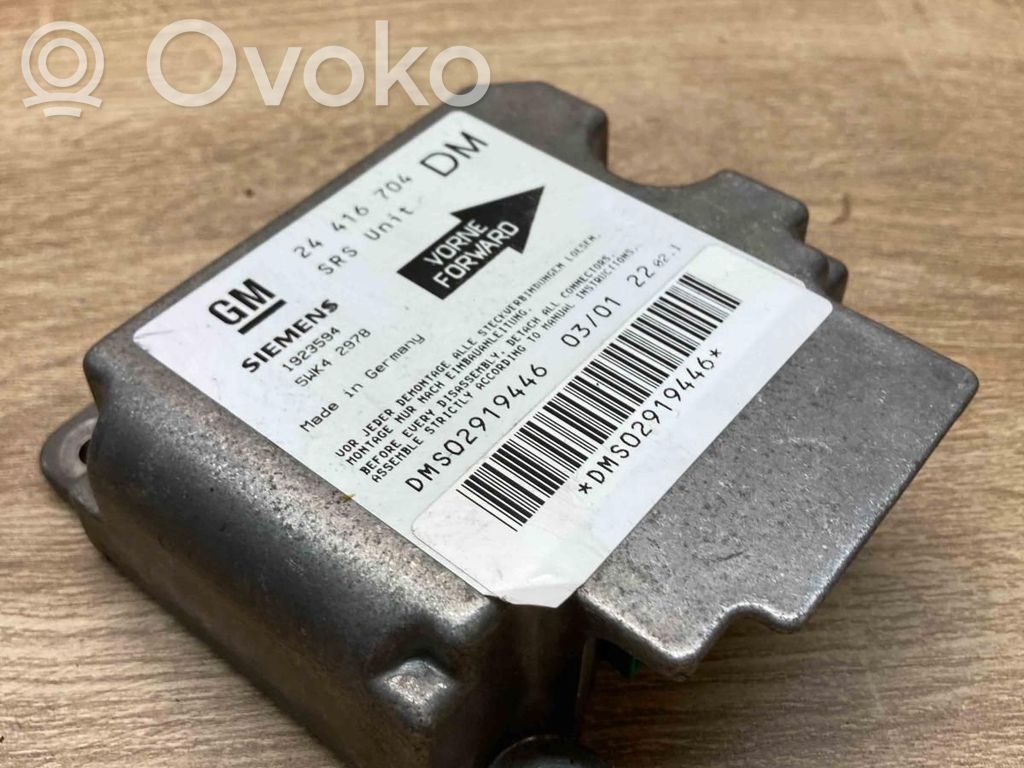 Opel Zafira A Unidad de control/módulo del Airbag 
