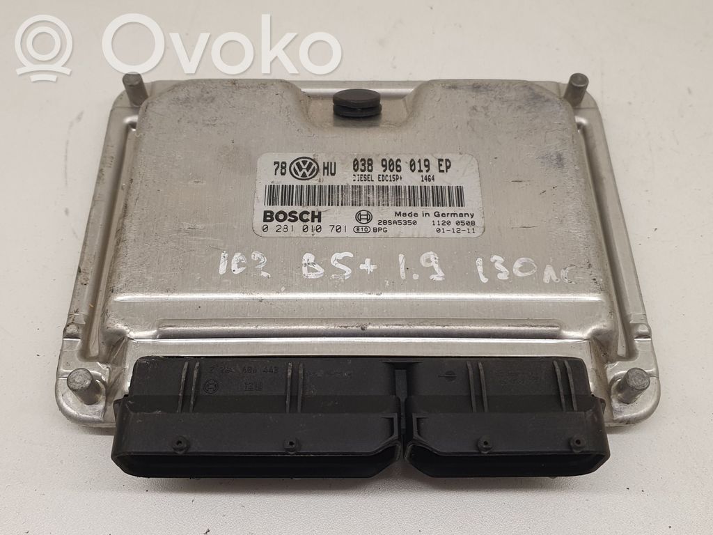Engine control unit/module ECU   038906019EP,0281010701