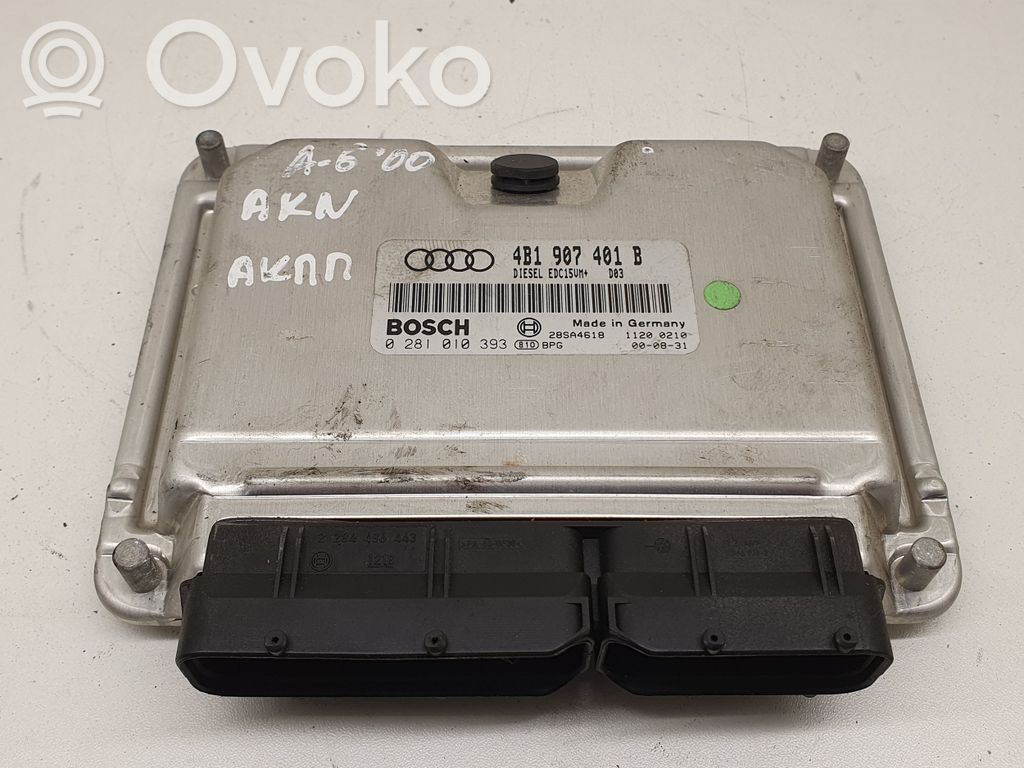 Engine control unit/module ECU   4B1907401B,0281010393