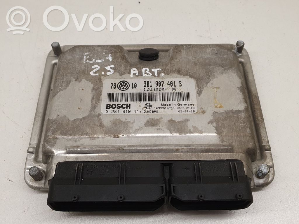 Engine control unit/module ECU   3B1907401B,0281010447