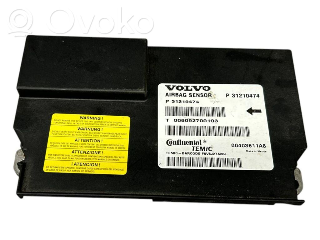 Volvo S80 Sterownik / Moduł Airbag 