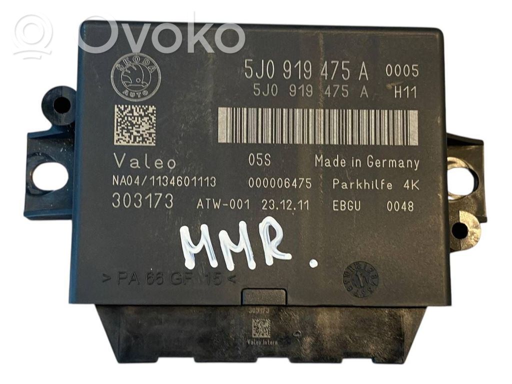 Skoda Yeti (5L) Pysäköintitutkan (PCD) ohjainlaite/moduuli 