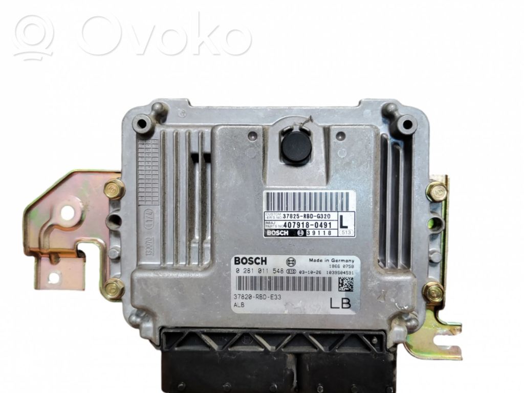 Engine control unit/module   37820RBDE33,37825RBDG320,4079180491,0281011548