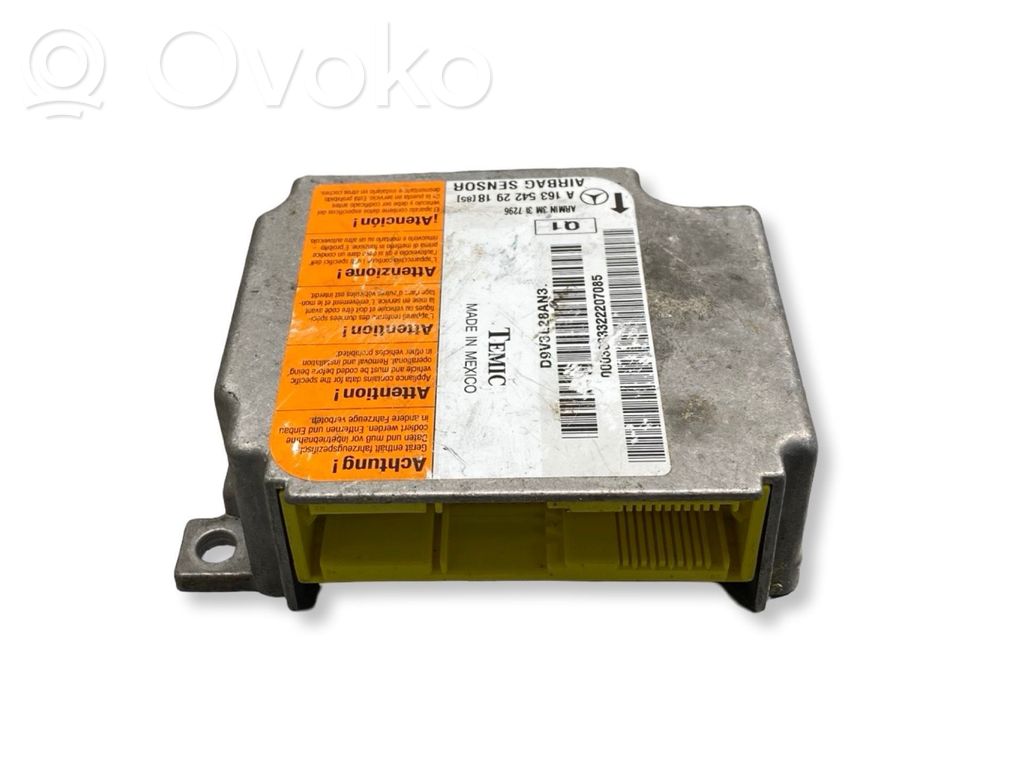 Mercedes-Benz ML W163 Centralina/modulo airbag