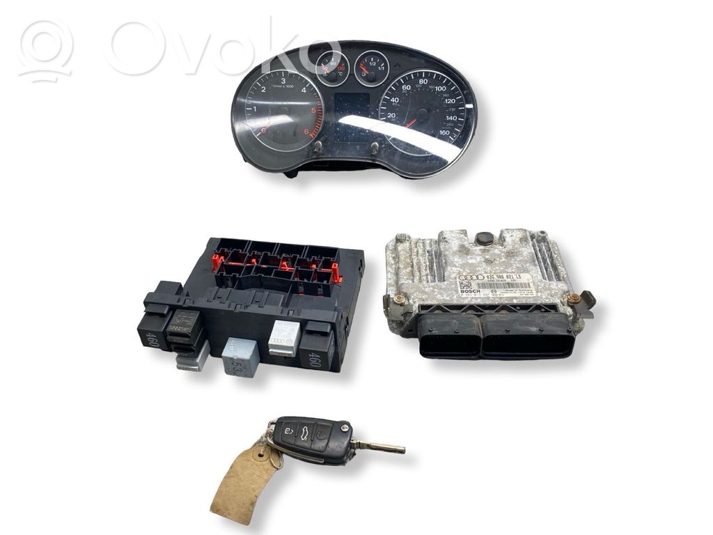 Audi A3 S3 A3 Sportback 8P Juego de cerradura y set ECU del motor 