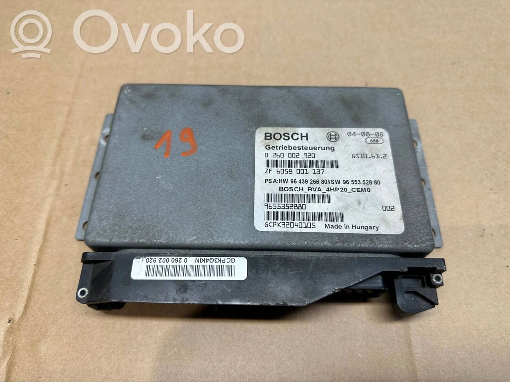 Peugeot 407 Module de contrôle de boîte de vitesses ECU 