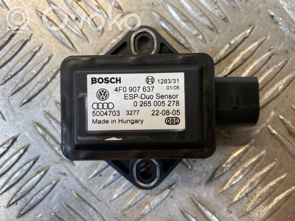 Audi A6 S6 C6 4F ESP Drehratensensor Querbeschleunigungssensor 