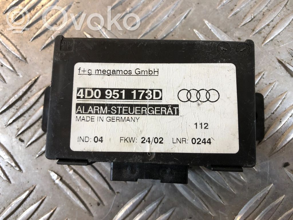 Audi A6 S6 C5 4B Unidad de control/módulo de alarma 