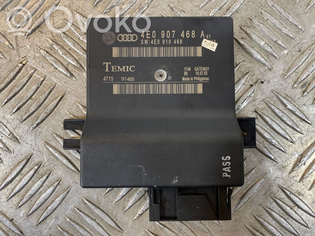 Audi A8 S8 D3 4E Módulo de control Gateway 