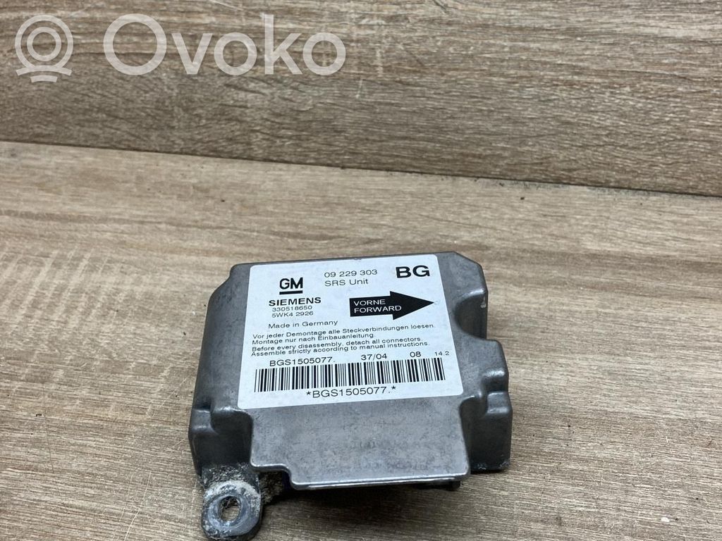 Opel Zafira A Unitate/modul de comandă airbaguri 