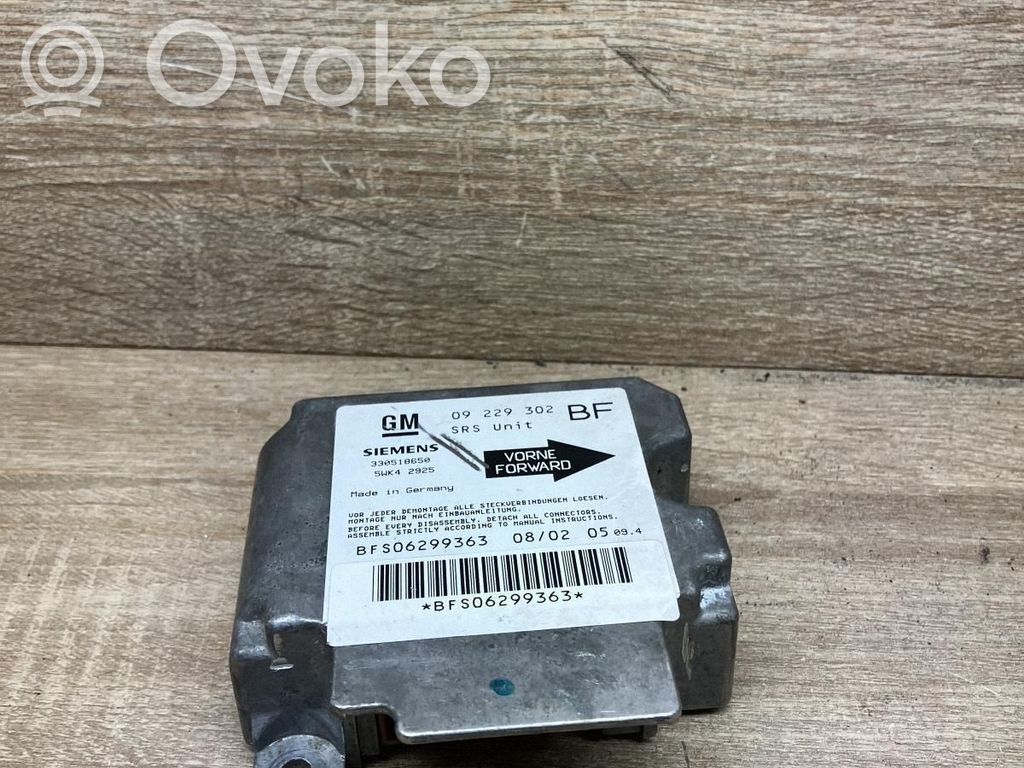 Opel Astra G Module de contrôle airbag