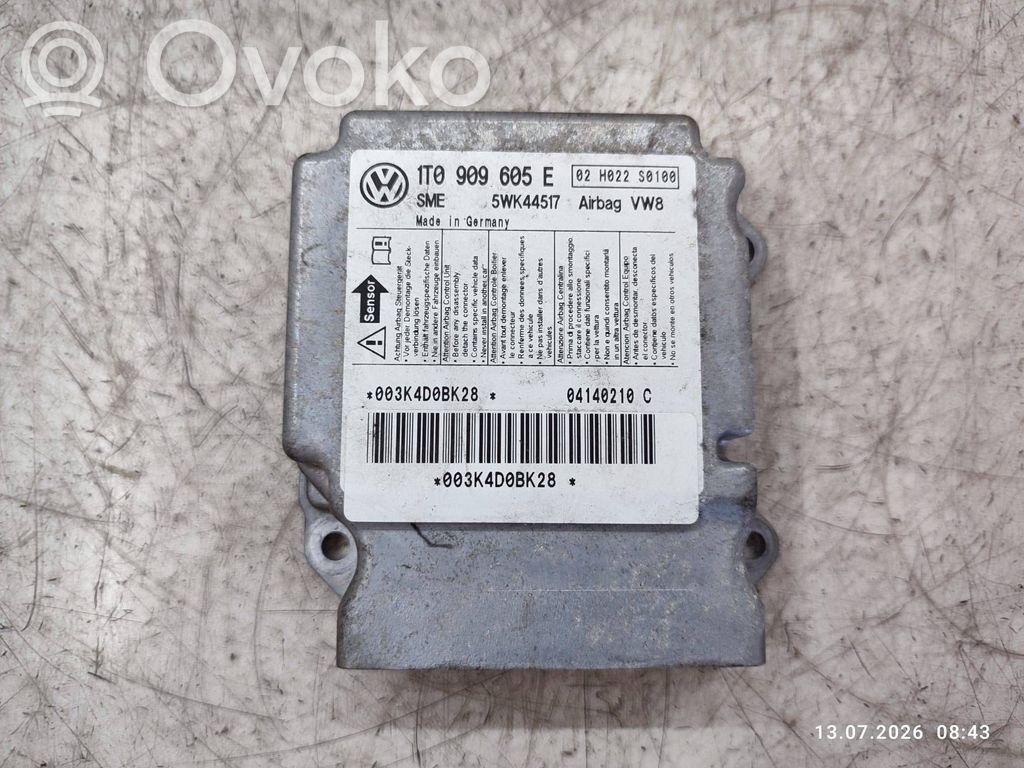 Volkswagen Touran II Unidad de control/módulo del Airbag