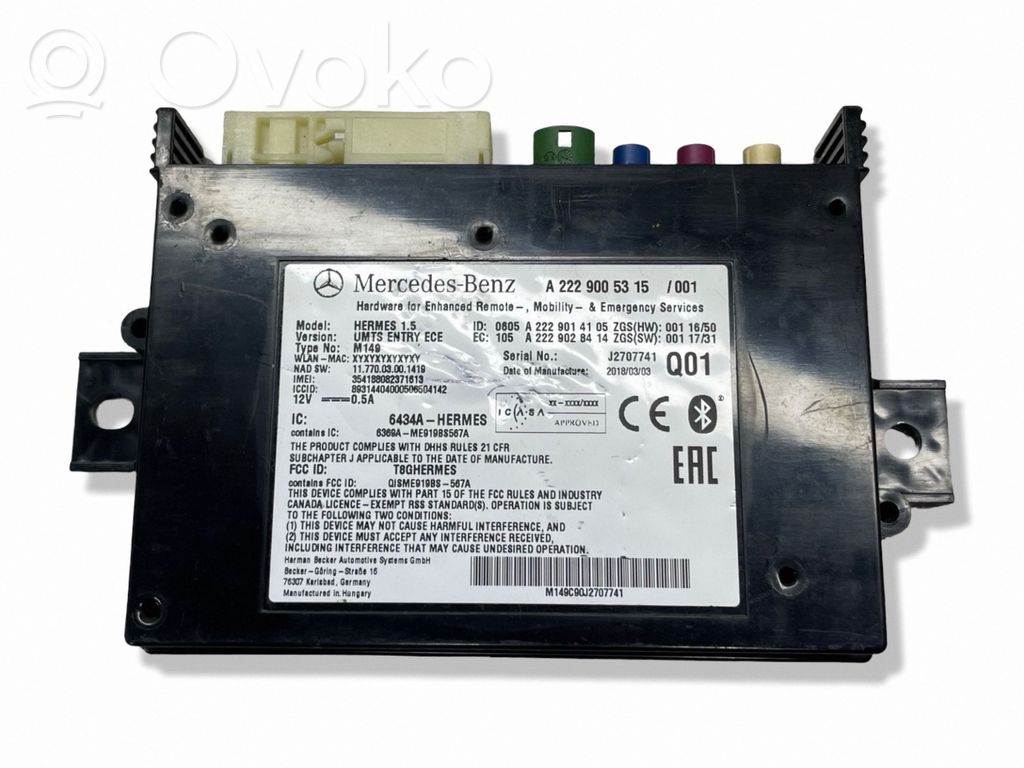 Mercedes-Benz C W205 Autres unités de commande / modules