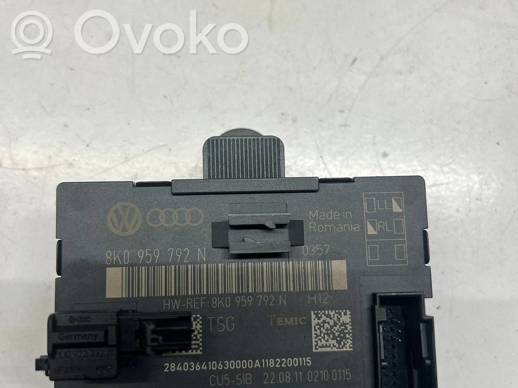 Audi A4 S4 B8 8K Centralina/modulo portiere