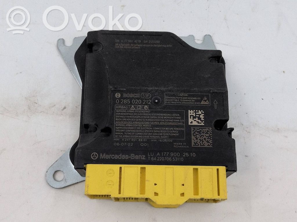 Mercedes-Benz A W177 Module de contrôle airbag