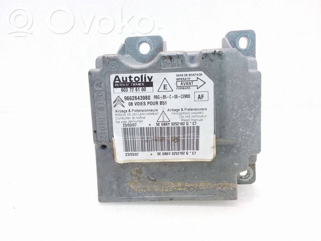 Citroen C4 I Unitate/modul de comandă airbaguri 