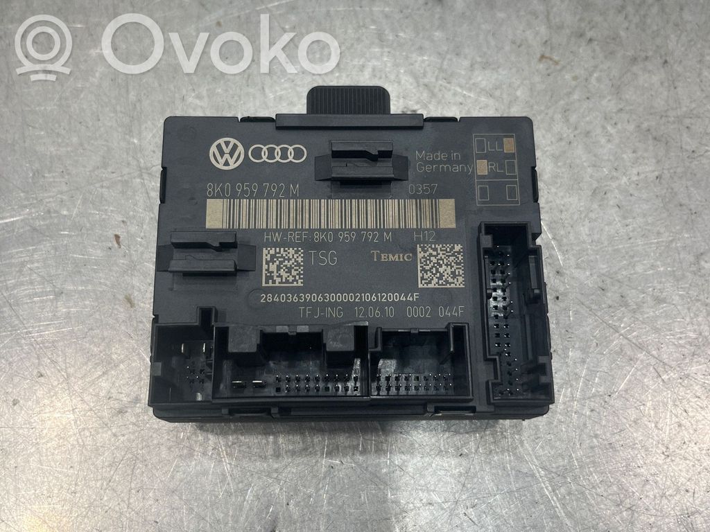 Audi A4 S4 B8 8K Unidad de control/módulo de la puerta